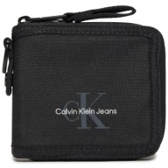 μικρό πορτοφόλι ανδρικό calvin klein jeans sport essentials compact zip ut k50k510774 black beh
