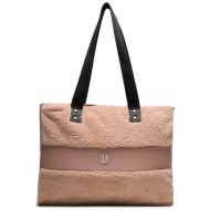 τσάντα liu jo shopping tf3257 t0300 pink sand 61221 υφασμα/-ύφασμα