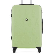 μεσαία σκληρή βαλίτσα semi line t5620-4 πράσινο υλικό/-υλικό υψηλής ποιότητας