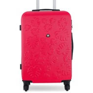 μεσαία σκληρή βαλίτσα semi line t5623-4 ροζ υλικό/-υλικό υψηλής ποιότητας