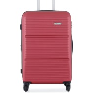 μεσαία σκληρή βαλίτσα semi line t5639-4 μπορντό υλικό/-υλικό υψηλής ποιότητας