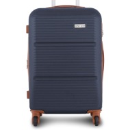μεγάλη σκληρή βαλίτσα semi line t5642-6 σκούρο μπλε υλικό - υλικό υψηλής ποιότητας