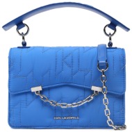 τσάντα karl lagerfeld 231w3019 strong blue ύφασμα - ύφασμα