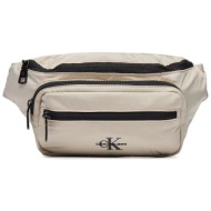 τσαντάκι μέσης calvin klein jeans packable waistbag k50k511478 black/silver metallic 0gt