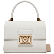 τσάντα love moschino jc4328pp0iks0100 bianco απομίμηση δέρματος/-απομίμηση δέρματος