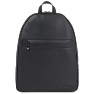 σακίδιο tommy hilfiger th modern pu dome backpack am0am12231 black bds ύφασμα - ύφασμα