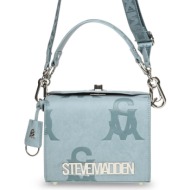 τσάντα steve madden bkrome-x crossbody sm13001229-02002-blu blue απομίμηση δέρματος/-απομίμηση δέρμα