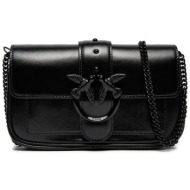 τσάντα pinko love one pocket c pe 24 pltt 100061 a124 black z99b φυσικό δέρμα/grain leather