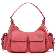τσάντα pinko cargo bag pe 24 pltt 102794 a1j4 pink p31n υφασμα/-ύφασμα