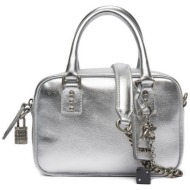 τσάντα pinko bowling bag mini pe 24 pltt 102791 a0f8 silver zzfo φυσικό δέρμα - grain leather