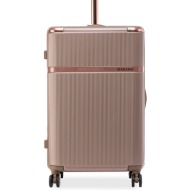 μεγάλη βαλίτσα semi line t5668-4 καφέ υλικό - abs