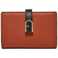 μεγάλο πορτοφόλι γυναικείο furla flow s compact wallet wp00401-bx2725-2838s-1007 cannella+nero+grano