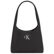 τσάντα calvin klein jeans minimal monogram a shoulderbag t k60k611820 black beh ύφασμα - ύφασμα