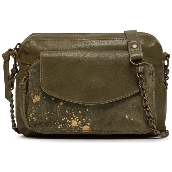 τσάντα pieces 17063358 deep lichen gre/detail gold φυσικό