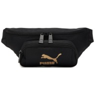 τσαντάκι μέσης puma classics archive waist bag 090569 01 black ύφασμα - ύφασμα
