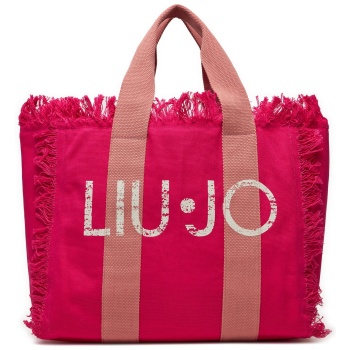 τσάντα liu jo shopping logo stamp va4203 t0300 deep pink σε προσφορά