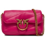 τσάντα pinko love puff micro c pe 24 pcpl 100041 a0f2 pink pinko n17q φυσικό δέρμα/grain leather