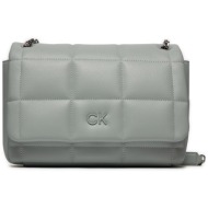 τσάντα calvin klein square quilt conv shoulder bag k60k612332 pigeon peb απομίμηση δέρματος/-απομίμη