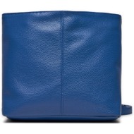 τσάντα creole rbi211 μπλε φυσικό δέρμα/grain leather