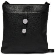 τσάντα creole k11417 nero d28 φυσικό δέρμα/grain leather
