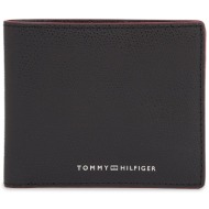 ανδρικό πορτοφόλι tommy hilfiger th struc leather cc and coin am0am11604 black bds