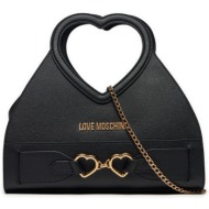 τσάντα love moschino jc4350pp0ik1100a nero φυσικό δέρμα/grain leather