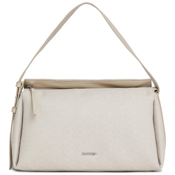 τσάντα calvin klein gracie k60k611655 stoney beige jacquard σε προσφορά