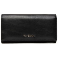μεγάλο πορτοφόλι γυναικείο pierre cardin 06 italy 102 black φυσικό δέρμα/grain leather