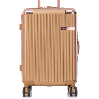 βαλίτσα καμπίνας semi line t5663-3 χρυσό υλικό - abs σε προσφορά