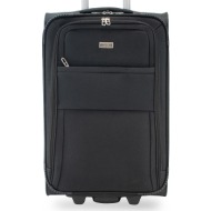 βαλίτσα καμπίνας semi line t5601-1 μαύρο ύφασμα - ύφασμα