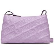 τσάντα karl lagerfeld 241w3023 μωβ απομίμηση δέρματος/-απομίμηση δέρματος