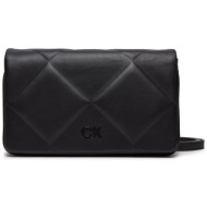 τσάντα calvin klein quilt k60k611759 ck black beh απομίμηση δέρματος/-απομίμηση δέρματος