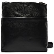 τσάντα creole k11413 nero d28 φυσικό δέρμα - grain leather