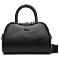 τσάντα lacoste xs top handle bag nf4467fo noir 000 απομίμηση δέρματος/-απομίμηση δέρματος