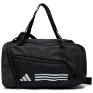 σάκος adidas essentials 3-stripes duffel bag ip9861 black/white υφασμα/-ύφασμα