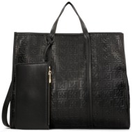 τσάντα kazar casia 85275-01-00 black φυσικό δέρμα/grain leather