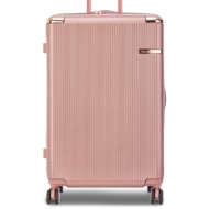 μεγάλη βαλίτσα semi line t5664-5 ροζ υλικό - abs