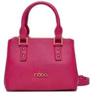 τσάντα nobo nbag-p2270-c004 ροζ απομίμηση δέρματος/-saffiano