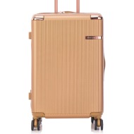 μεσαία βαλίτσα semi line t5663-4 χρυσό υλικό - abs