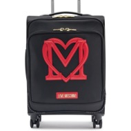 βαλίτσα καμπίνας love moschino jc5101pp0ikx000b nero/rosso ύφασμα - νάιλον