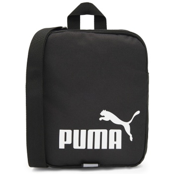τσαντάκι puma phase portable 079955 01 μαύρο ύφασμα - ύφασμα
