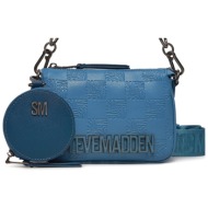 τσάντα steve madden bminiroy crossbody sm13001086-02002-c/b cobalt απομίμηση δέρματος/-απομίμηση δέρ