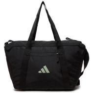 σάκος adidas sport bag ip2253 black/lingrn/black υφασμα/-ύφασμα