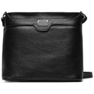 τσάντα creole k11397-d28 nero φυσικό δέρμα - grain leather