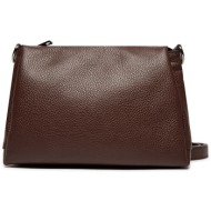 τσάντα creole k11420 moka d523 φυσικό δέρμα/grain leather