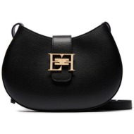τσάντα elisabetta franchi bs-41f-41e2-v550 nero 110 φυσικό δέρμα/grain leather