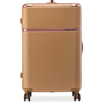 μεγάλη βαλίτσα semi line t5667-4 χρυσό υλικό - abs σε προσφορά