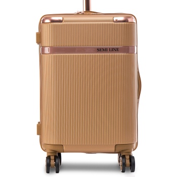 βαλίτσα καμπίνας semi line t5667-2 χρυσό υλικό - abs σε προσφορά