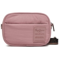 τσάντα pepe jeans briana marge pl031515 ash rose pink 323 ύφασμα - ύφασμα