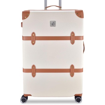 μεγάλη βαλίτσα semi line t5670-4 λευκό υλικό - abs σε προσφορά